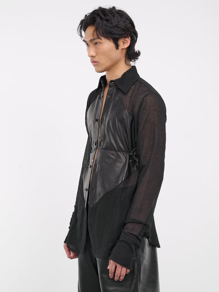 Surreal Slim Shirt (SH007-M-LEA-BLACK) Surreal Slim Shirt (SH007-M-LEA-BLACK)