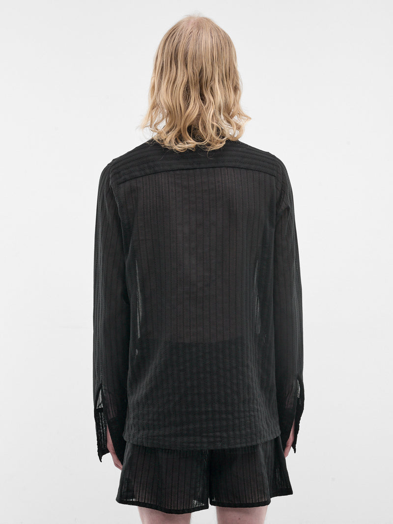 Black Eyelet Alan Shirt (SH010-M-CO0023-BLACK)