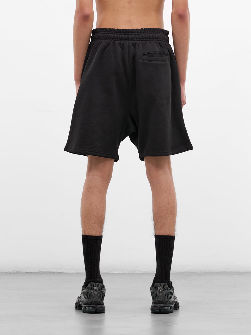 Black Cotton Baggy Sweat Shorts (SH01012-BLACK)