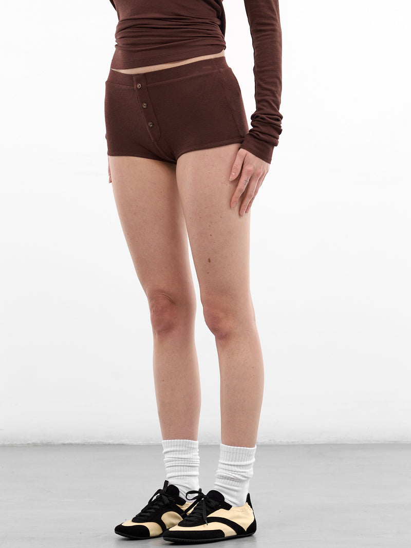 Saddlewood Tencel-Wool Booty Shorts (SH01241-SADDLEWOOD)