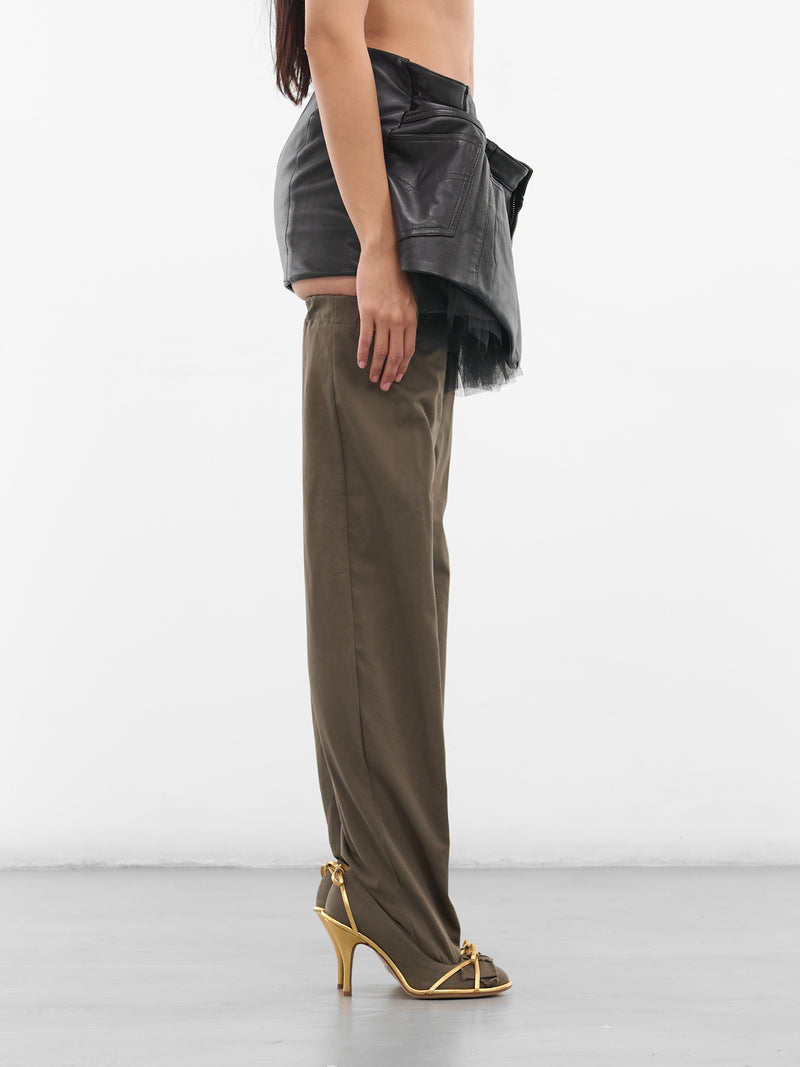 Green Double Layer Thigh Boots (SH05FW5-ARMY-GOLD)