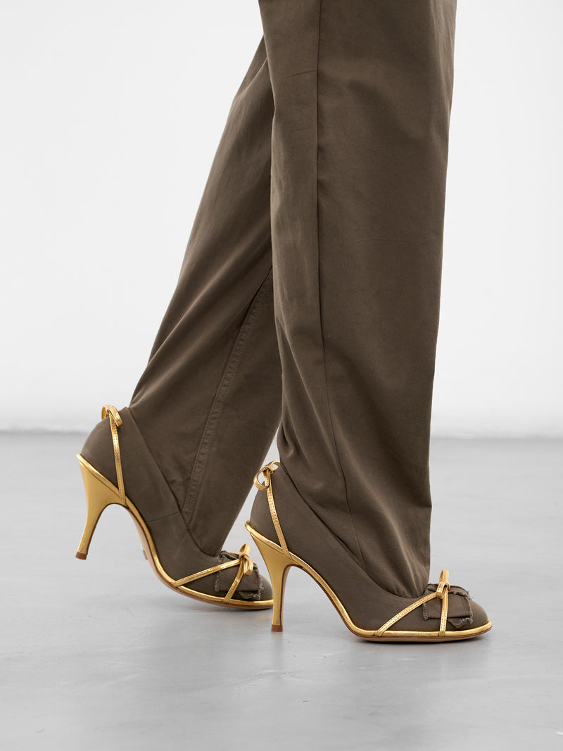 Green Double Layer Thigh Boots (SH05FW5-ARMY-GOLD)