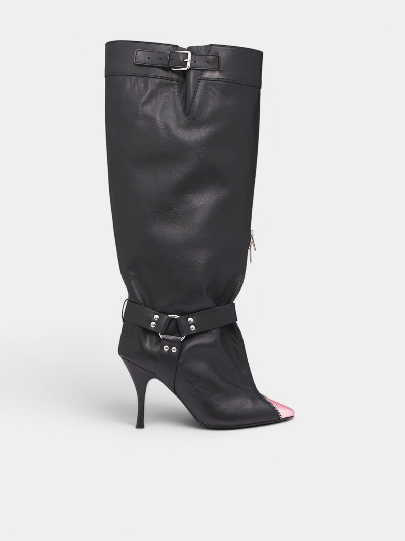 August Barron Leather Unzipped Boots | H.Lorenzo - side