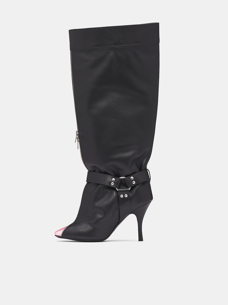 August Barron Leather Unzipped Boots | H.Lorenzo - left side