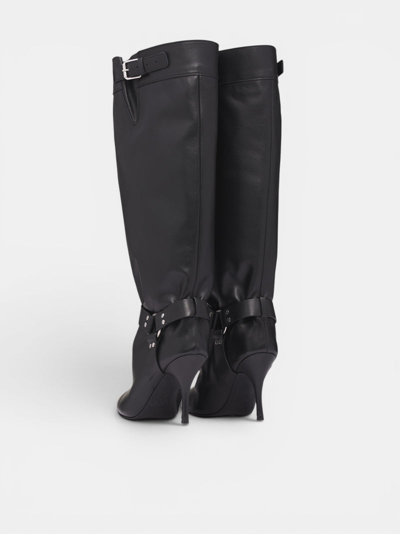 August Barron Leather Unzipped Boots | H.Lorenzo - back side