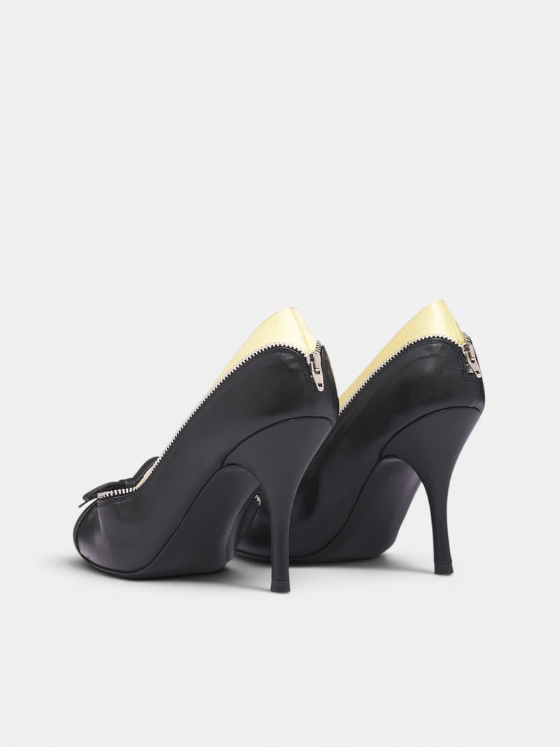 August Barron Leather Unzipped Pumps | H.Lorenzo - back side