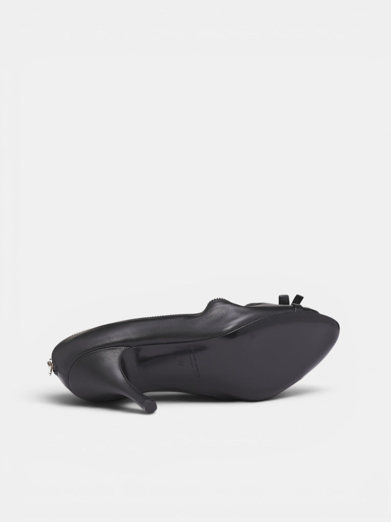 August Barron Leather Unzipped Pumps | H.Lorenzo - bottom
