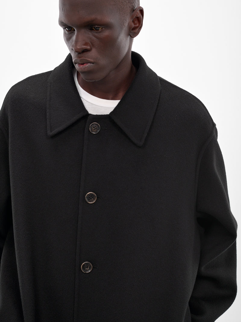 Black Double-Faced Wool Coat (SH0AA0018-M35761-BLACK)