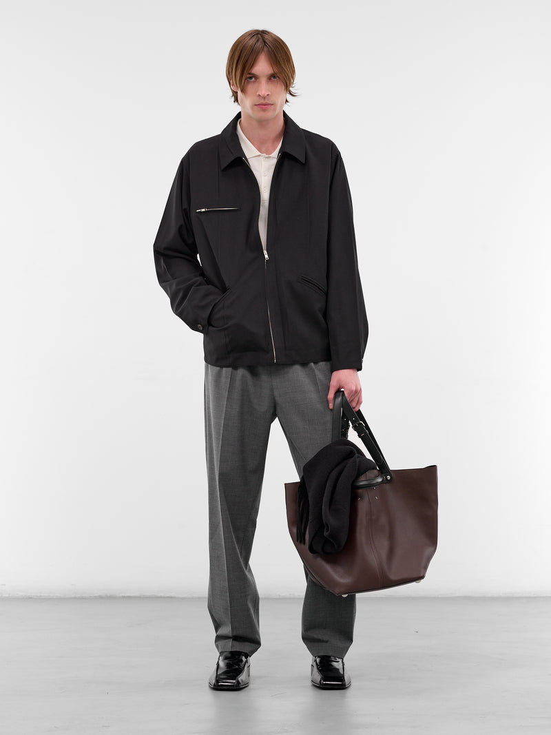 Gray Wool Elasticated Trousers (SH0KA0028-M35733-860M-GRAY)