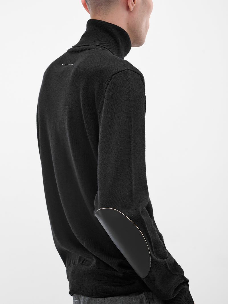 Black Wool Turtleneck Sweater (SH0HA0006-M13133-900-BLACK)