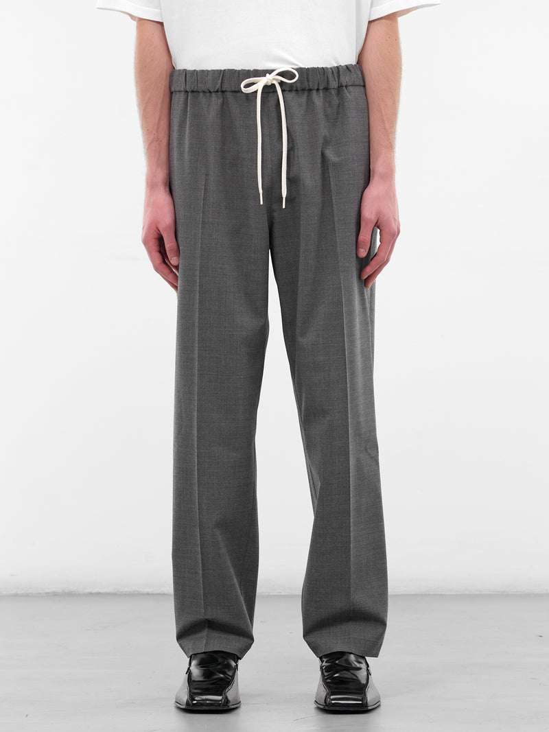 Gray Wool Elasticated Trousers (SH0KA0028-M35733-860M-GRAY)