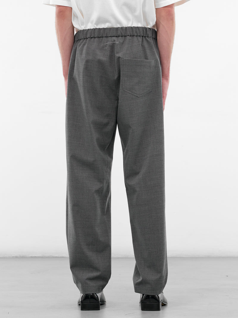 Gray Wool Elasticated Trousers (SH0KA0028-M35733-860M-GRAY)