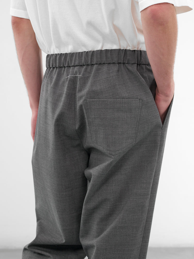 Gray Wool Elasticated Trousers (SH0KA0028-M35733-860M-GRAY)