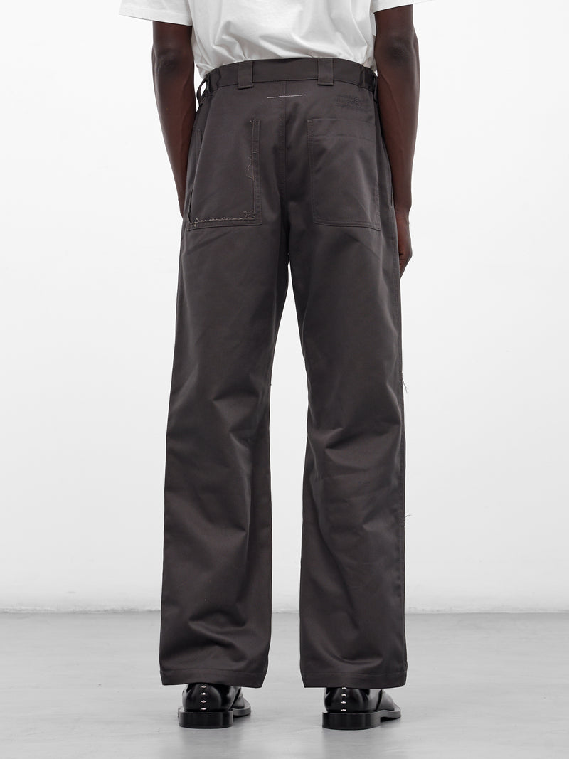 Anthracite Twill Wide Leg Trousers (PSH0KA0044-M35729-ANTHRACITE)