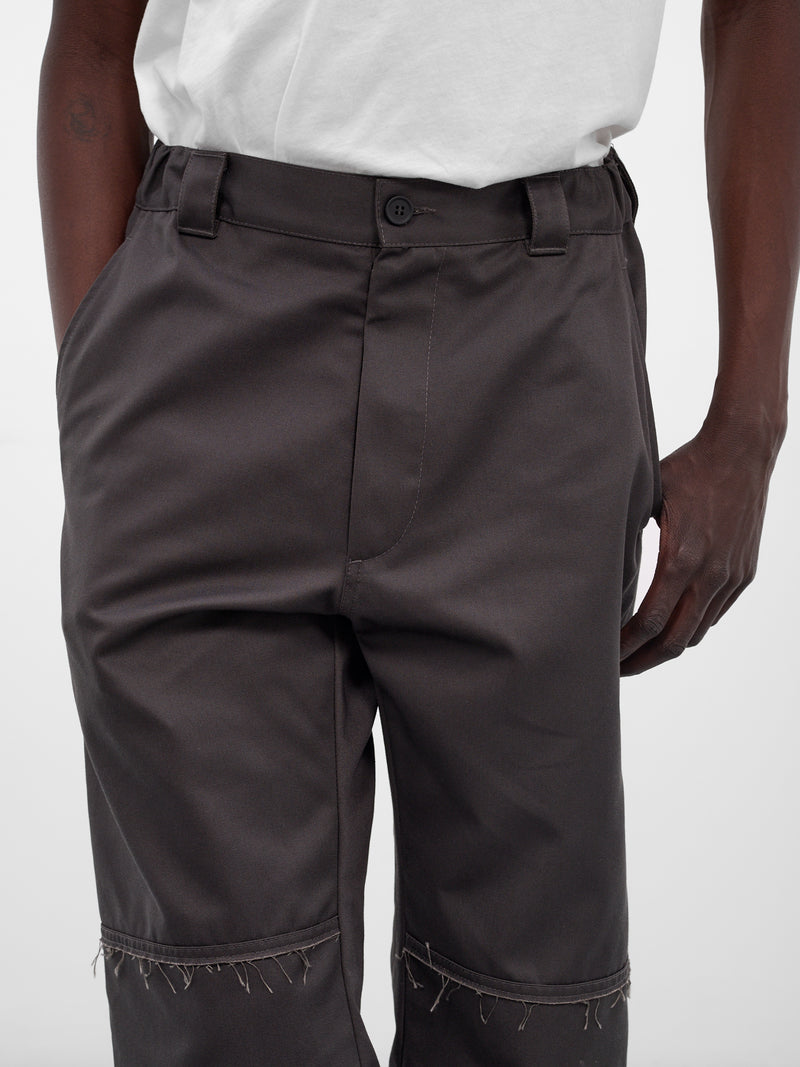 Anthracite Twill Wide Leg Trousers (PSH0KA0044-M35729-ANTHRACITE)
