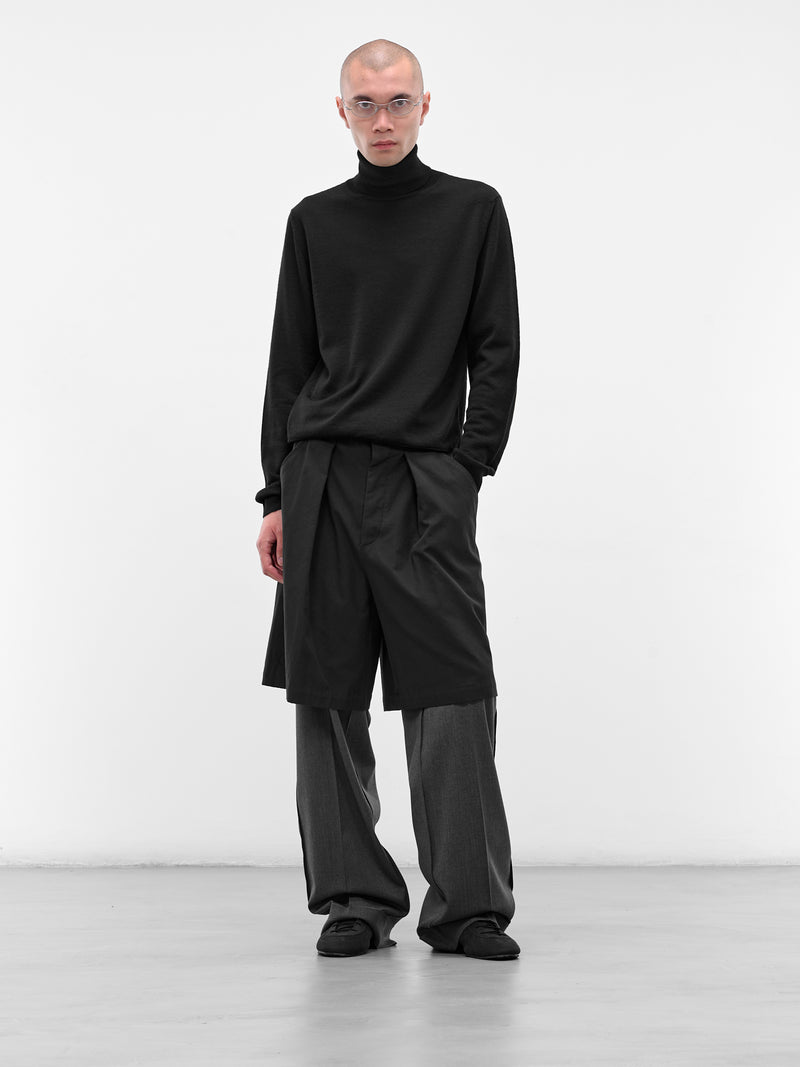 Black Wool Turtleneck Sweater (SH0HA0006-M13133-900-BLACK)