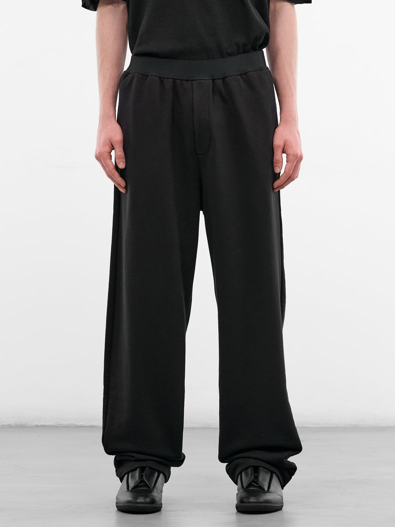 Black Relaxed Cotton-Poly Pants (SH0KA0071-S25606-900-BLACK)