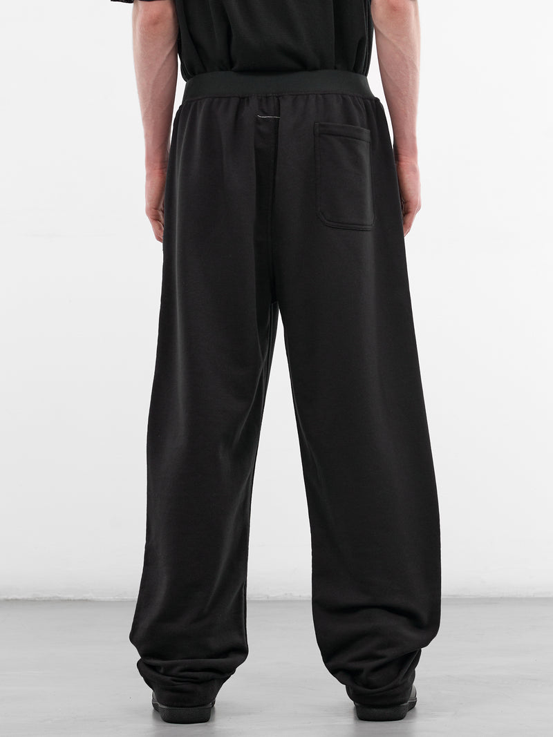 Black Relaxed Cotton-Poly Pants (SH0KA0071-S25606-900-BLACK)