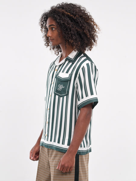 June Bowling Shirt (SH11-VI02-0970-IVORY-GREEN)