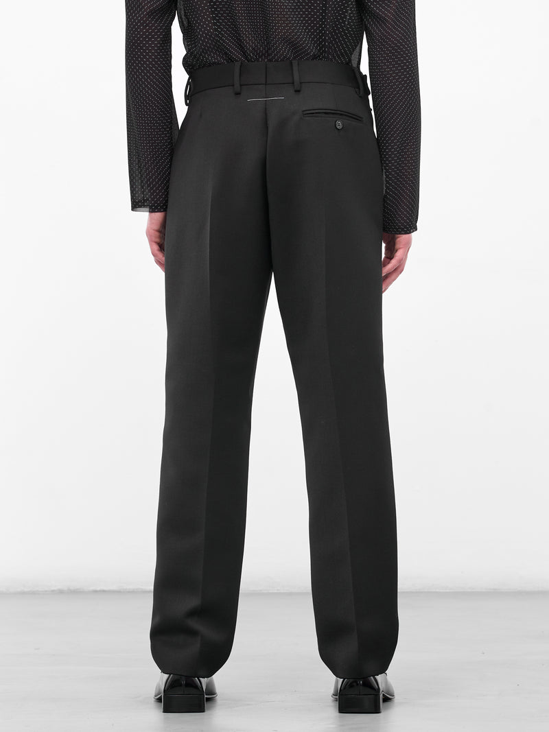 Black Belted Suiting Trousers (SH2KA0042-M35612-900-BLACK)