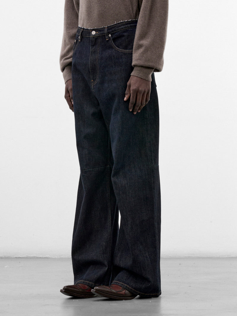 Indigo Wide Leg Jeans (SH2LA0039-M30063-NAVY-BLUE)