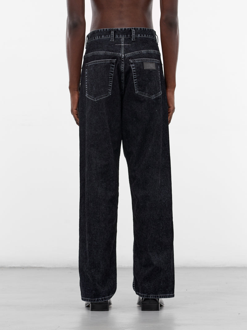 Black Denim Wide Leg Jeans (SH2LA0042-M30039-900-BLACK)