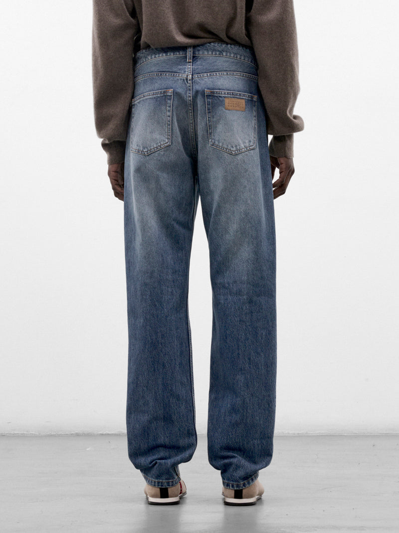 Blue Denim Relaxed Jeans (SH2LA0062-M30058-DENIM-BLUE)