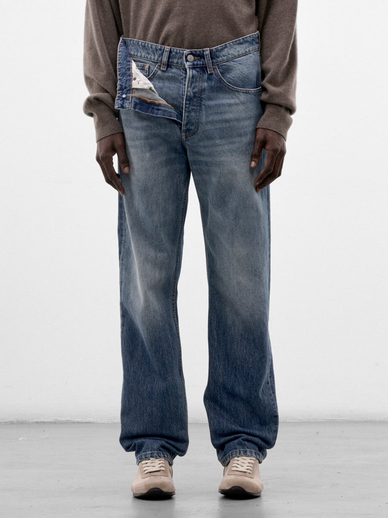 Blue Denim Relaxed Jeans (SH2LA0062-M30058-DENIM-BLUE)