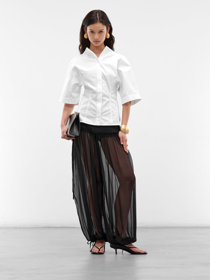 White Moisson Cotton Fitted Shirt (SHW00560AW00648-WHITE)