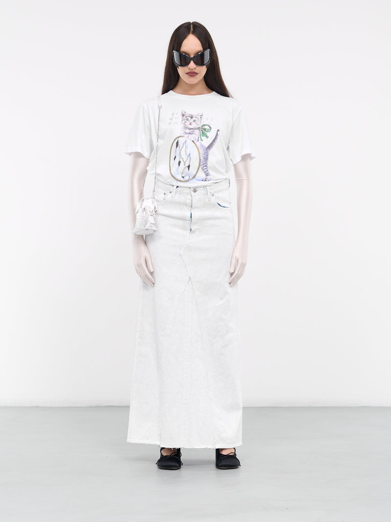 Painted Denim Maxi Skirt (SI0MA0002-S30561-967-DENIM)