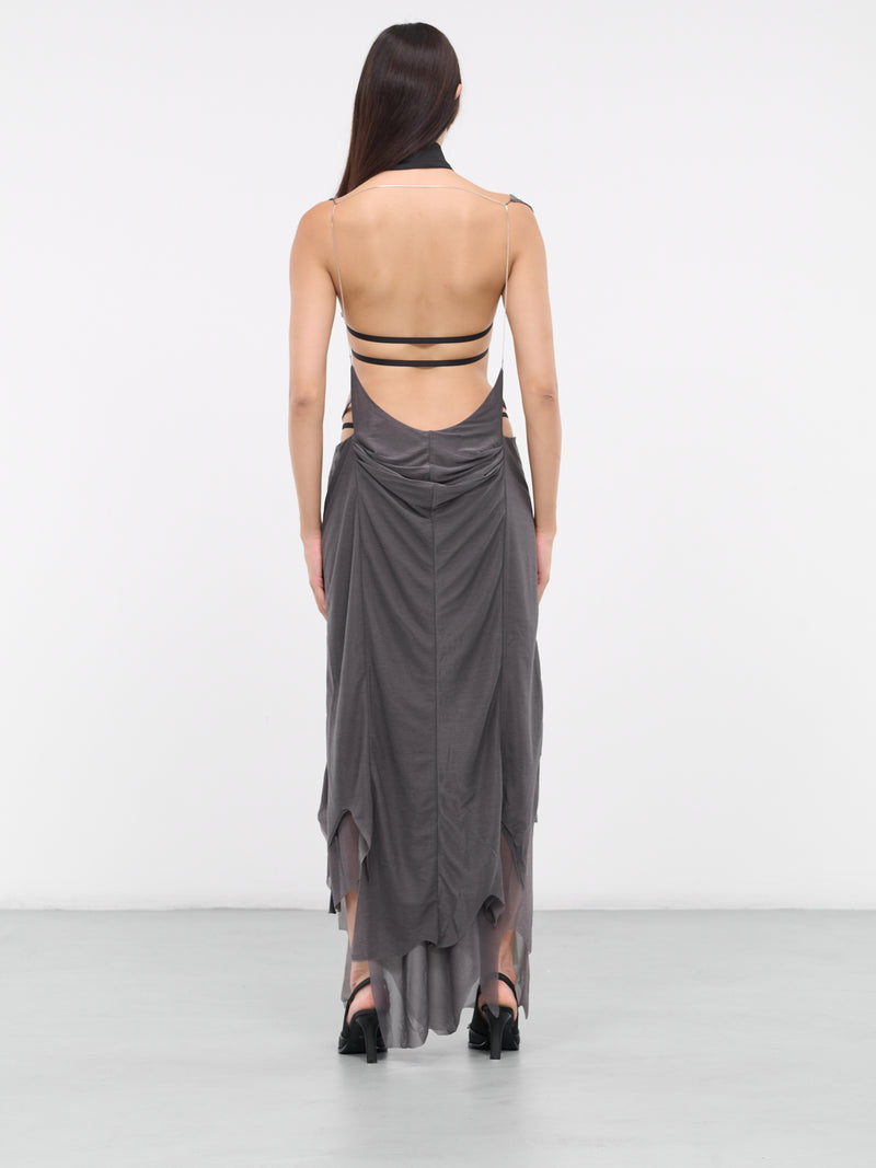 Draped Strap Dress (SK-03-GR-GREY)