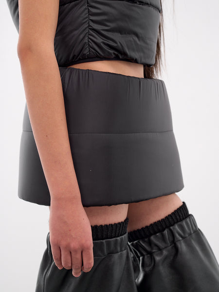 Puffer Mini Skirt (SK01127-0015-BLACK) - Main Image