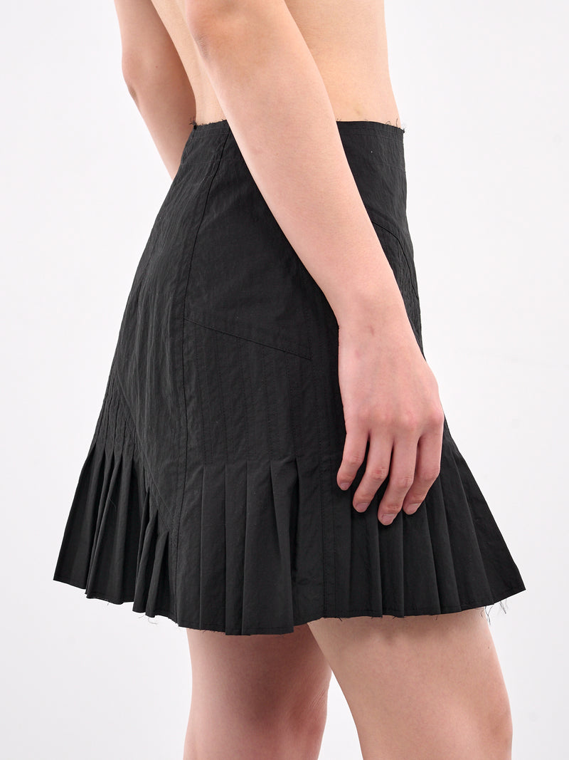 Pleated Mini Skirt (SK02-1-BLACK)