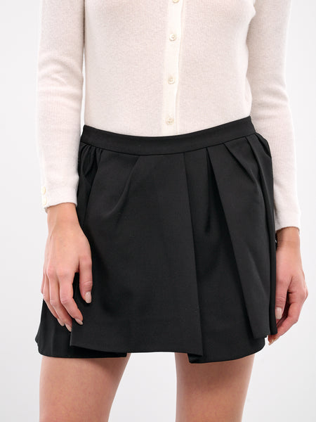 【アウトレット☆送料無料】 Irregular (SK02-WTT001-BLACK) Skirt Pleated ニット/セーター
