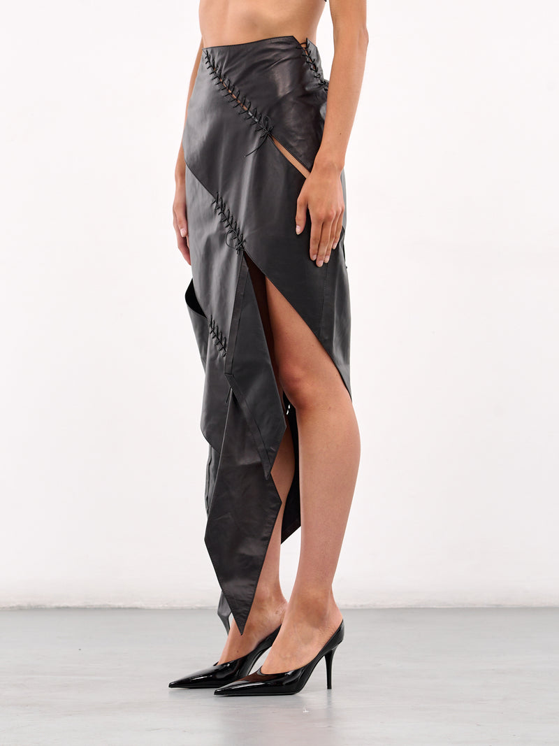 Emma Skirt (SK023-W-LEA-BLACK)