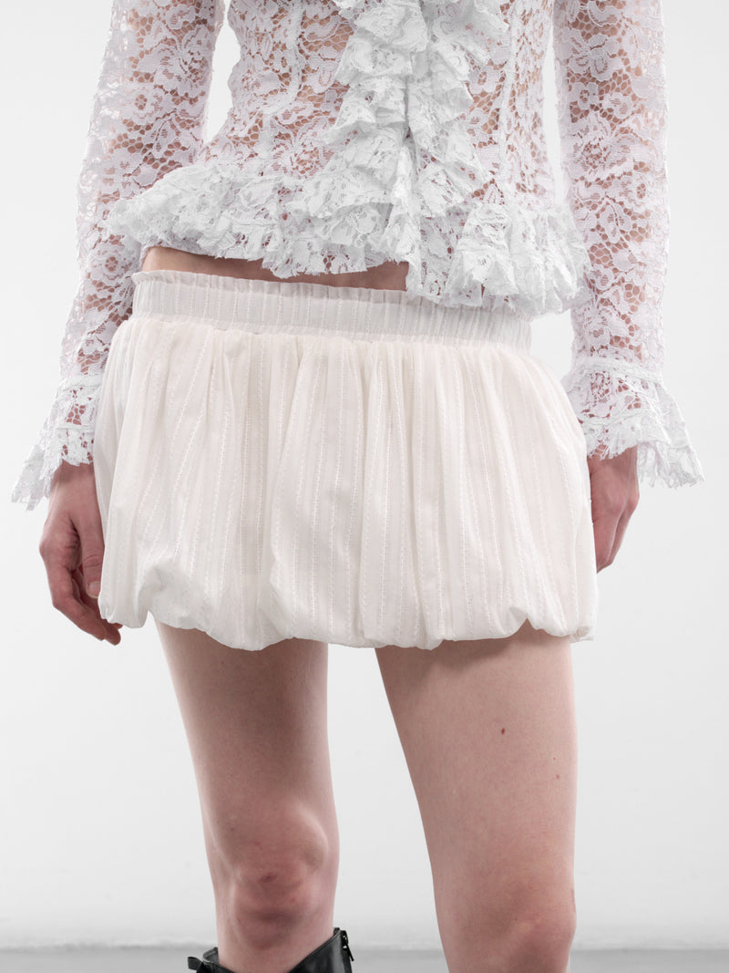 White Palais Bubble Micro Skirt (SK034-W-CO0023-WHITE)