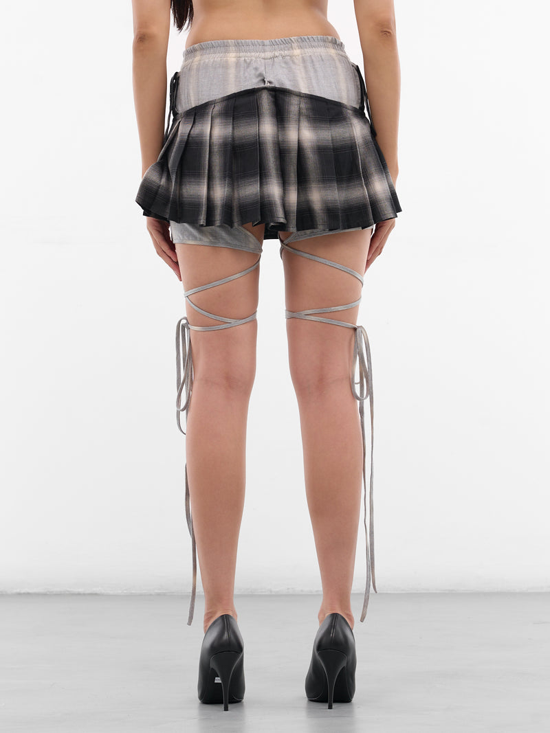 Black Check Misa Mini Skirt (SK04-W21-P99-BLACK-CHECK)
