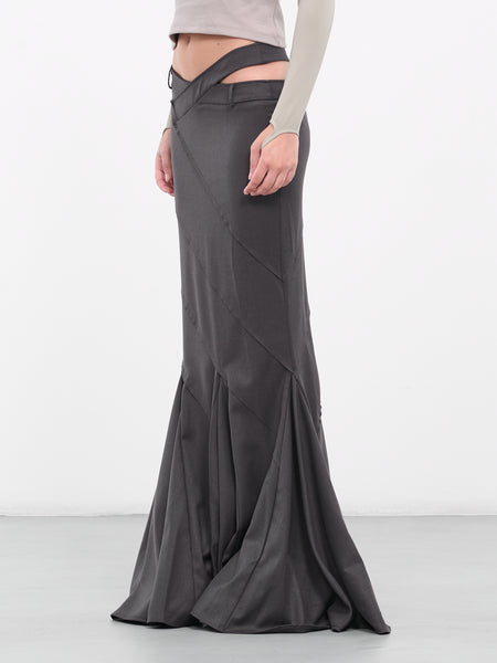 【I AM MARI】Beton Mermaid Banding Long Skirt DIAGRAM GRACE CONTINENTAL Shirring Mermaid Skirt Long 36