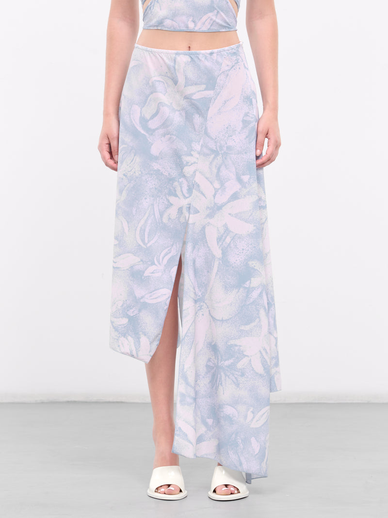 Shawl Skirt (SK50-2H-ROSA-BLUE-FLORAL-ASHES)