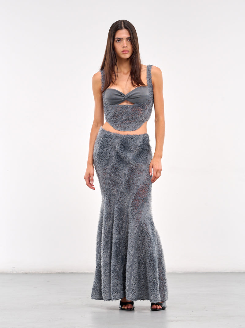 Coral Paneled Bustier Top (TP19P1BU680-GREY-BLUE)