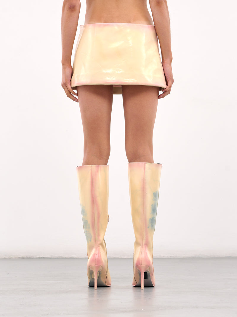 LA MASKARADE Skin Mini Skirt | H.Lorenzo - back