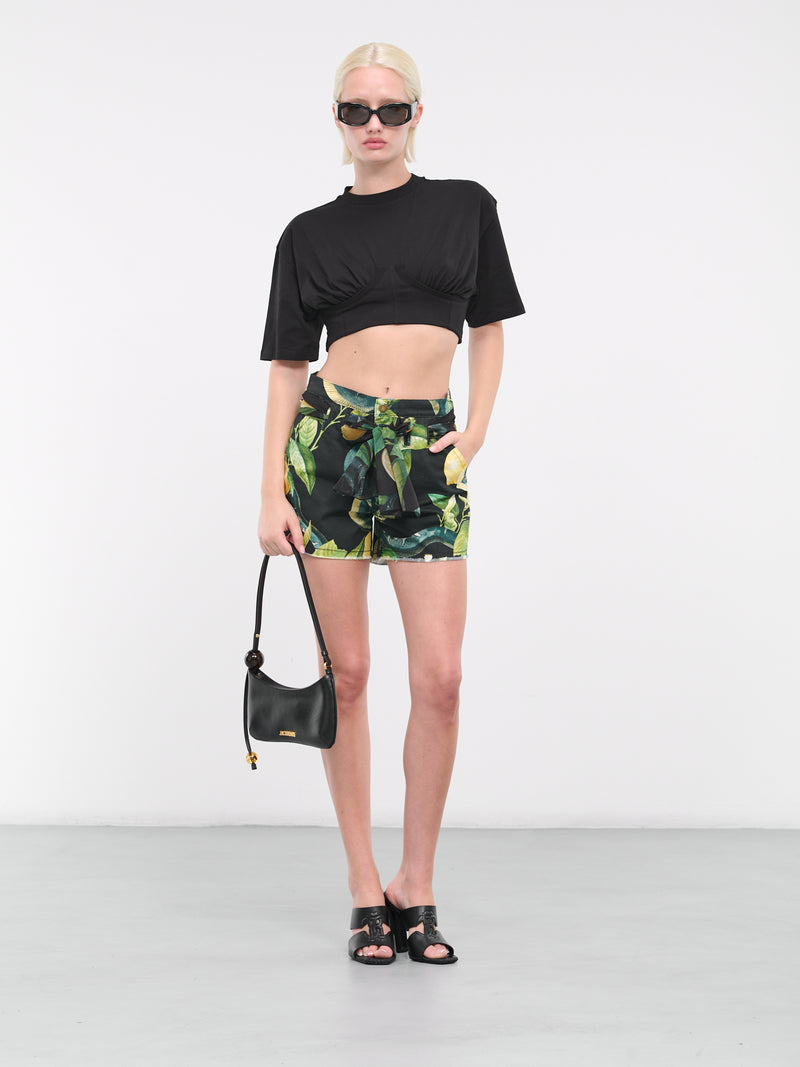 Lemon Print Shorts (SKJ208-DAI89-NERO)