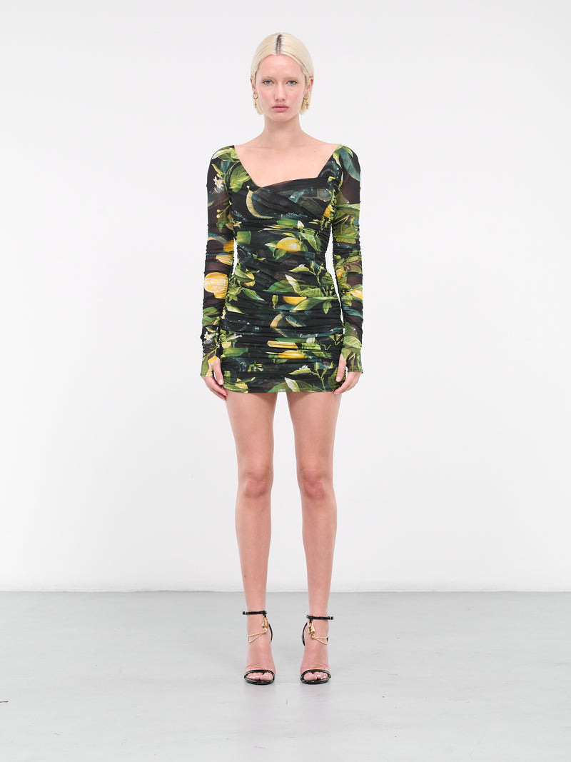 Lemon Print Dress (SKT121-6HI89-NERO)