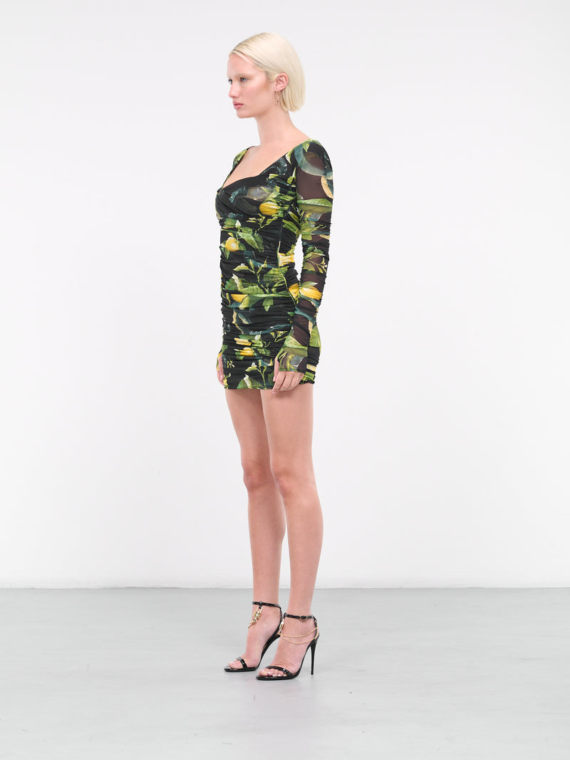 Lemon Print Dress (SKT121-6HI89-NERO)