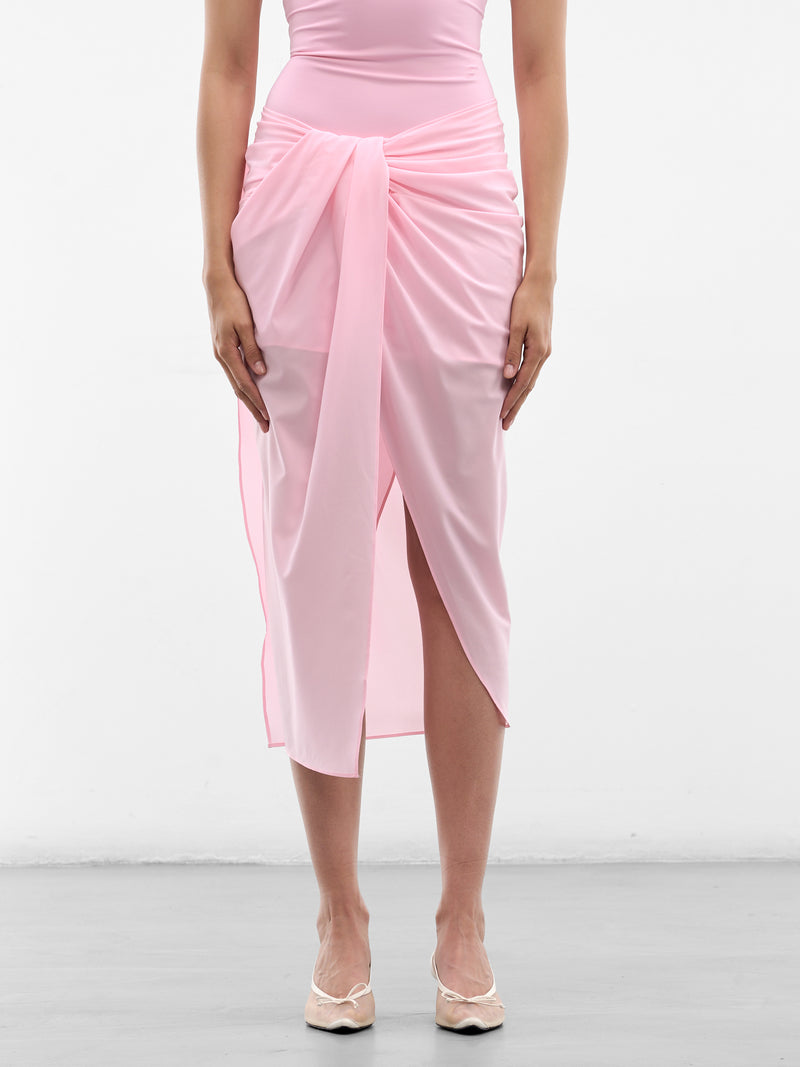 JACQUEMUS Pink Midi Skirt | H.Lorenzo - front