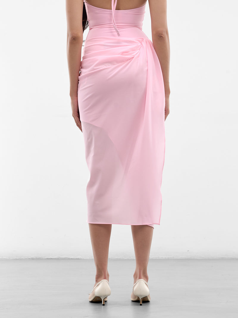 JACQUEMUS Pink Midi Skirt | H.Lorenzo - back