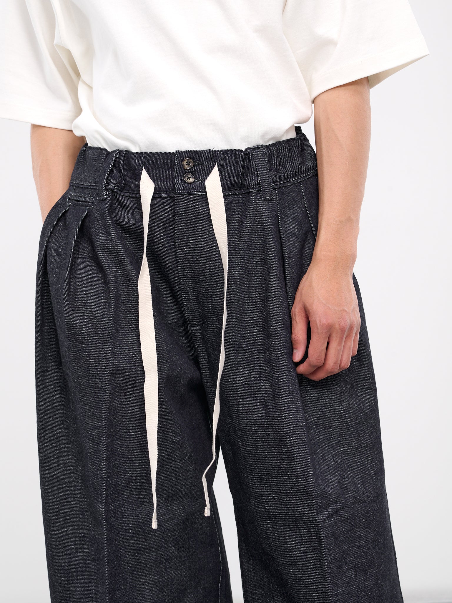 Elasticated Denim Trousers (SLEC-HPOD-DW-ONEWASH)