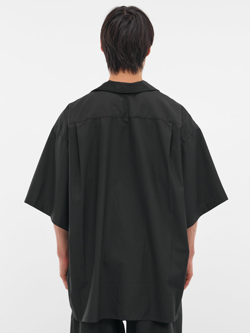 Black Oversized Short Sleeve Shirt (SLEC-OCSHSS-BL-BLACK)
