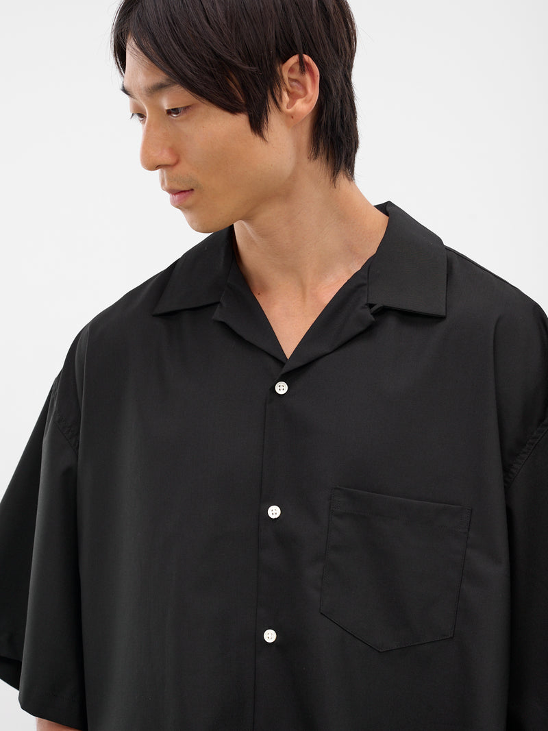 Black Oversized Short Sleeve Shirt (SLEC-OCSHSS-BL-BLACK)