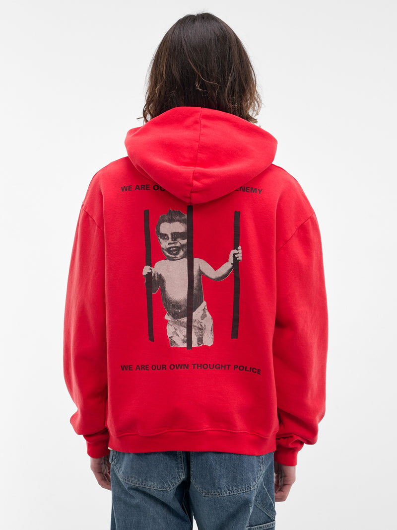 Red Cotton Consumer Kids Hoodie (SMF02BP-JE333-308-RED)